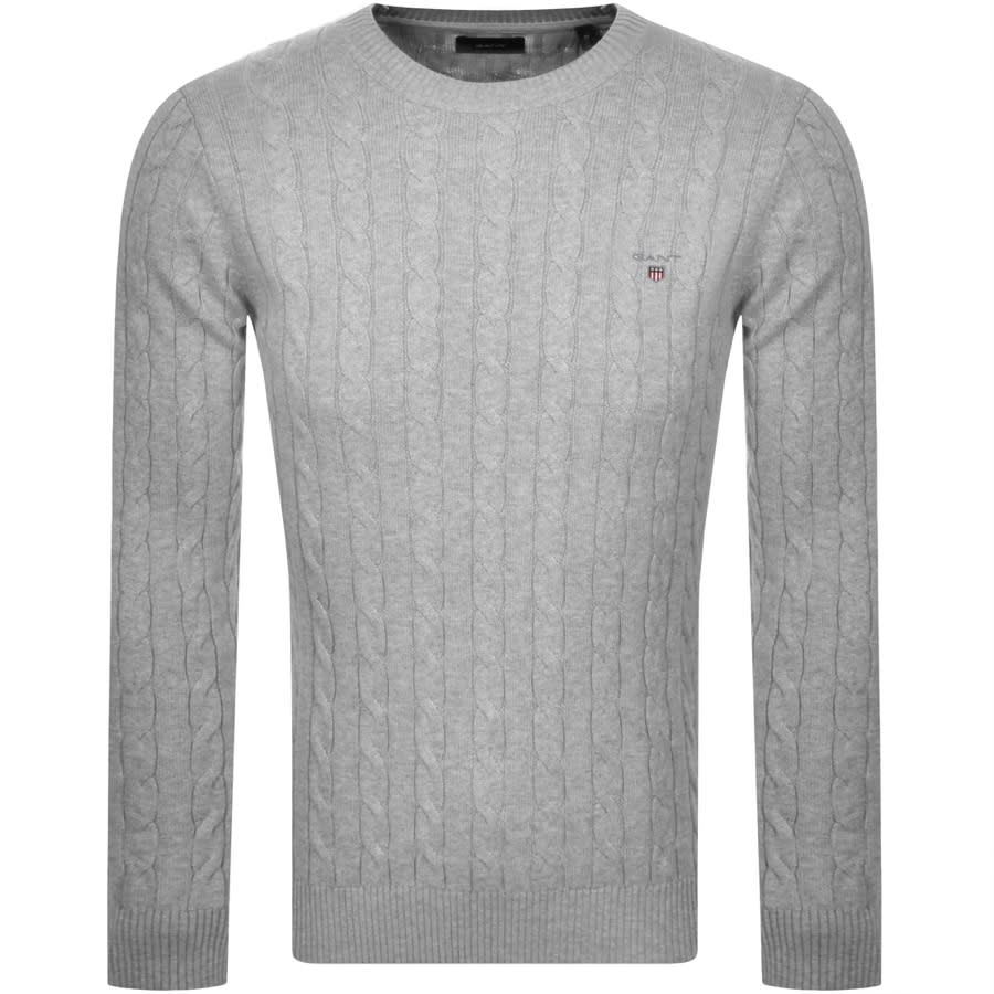 Alternative Image for ProductGant Cable Knit Jumper Grey1